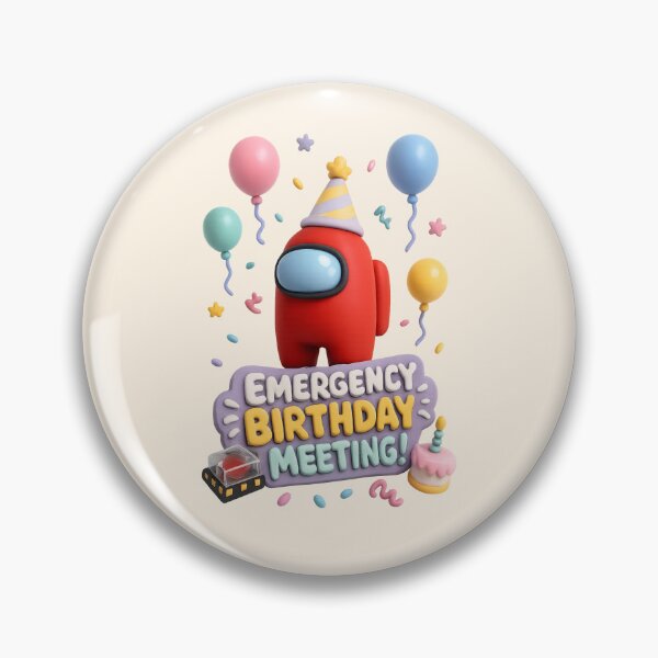 Item preview, Cute Space Crewmate Birthday Party - Emergency Birthday Meeting | Kawaii 3D Happy Birthday Art designed and sold by Moons Studio.