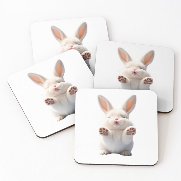 Item preview, Cute White Bunny Sending Love and Paws designed and sold by lovelistivkaa.