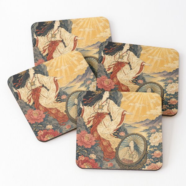 Item preview, Amaterasu’s Mirror - Vintage Japanese Mythology Ukiyo-e Woodblock  designed and sold by bapupa.
