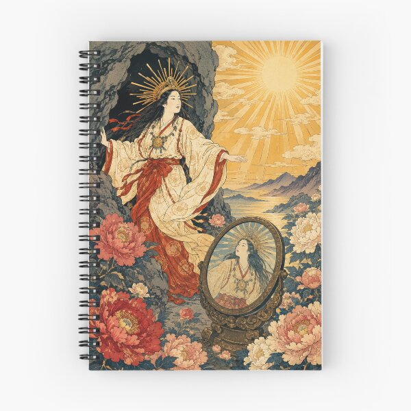 Item preview, Amaterasu’s Mirror - Vintage Japanese Mythology Ukiyo-e Woodblock  designed and sold by bapupa.