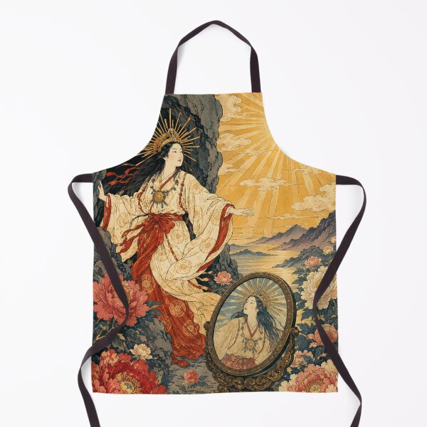 Item preview, Amaterasu’s Mirror - Vintage Japanese Mythology Ukiyo-e Woodblock  designed and sold by bapupa.