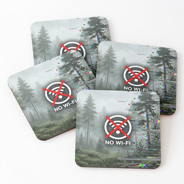 Item preview, Chronically Offline Glitch Forest - No Wi-Fi Aesthetic designed and sold by GrabaHuk.