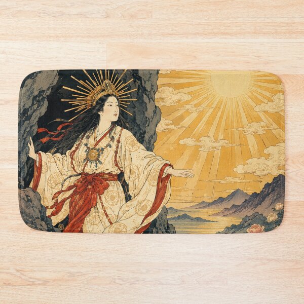 Item preview, Amaterasu’s Mirror - Vintage Japanese Mythology Ukiyo-e Woodblock  designed and sold by bapupa.