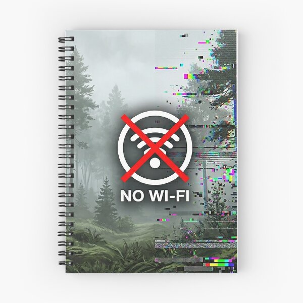 Item preview, Chronically Offline Glitch Forest - No Wi-Fi Aesthetic designed and sold by GrabaHuk.