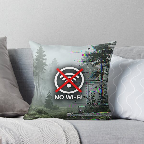 Item preview, Chronically Offline Glitch Forest - No Wi-Fi Aesthetic designed and sold by GrabaHuk.