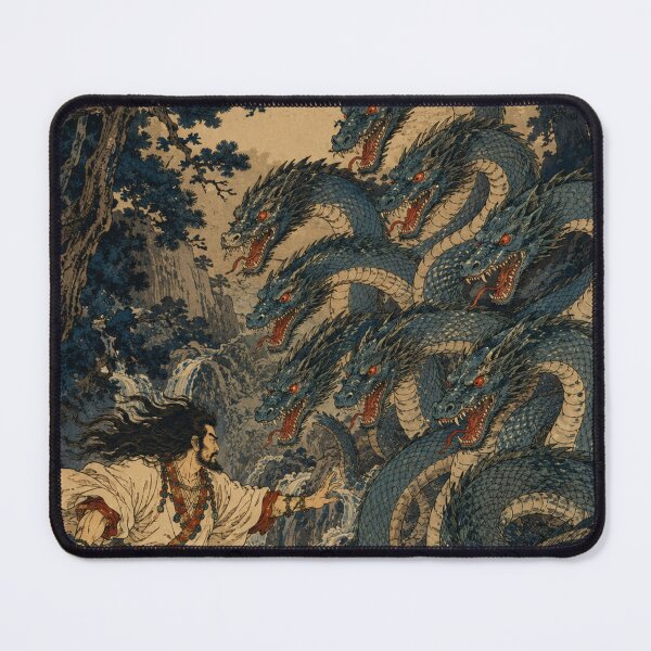 Item preview, Eight-Headed Shadow - Vintage Japanese Mythology Ukiyo-e Woodblock  designed and sold by bapupa.