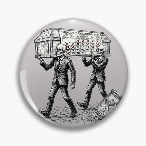 Item preview, Deadlines & Burnout: Corporate Skeleton Coffin designed and sold by GrabaHuk.