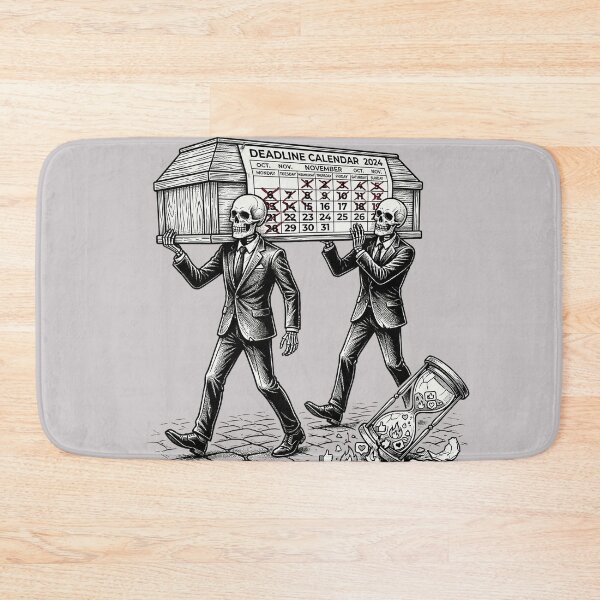 Item preview, Deadlines & Burnout: Corporate Skeleton Coffin designed and sold by GrabaHuk.