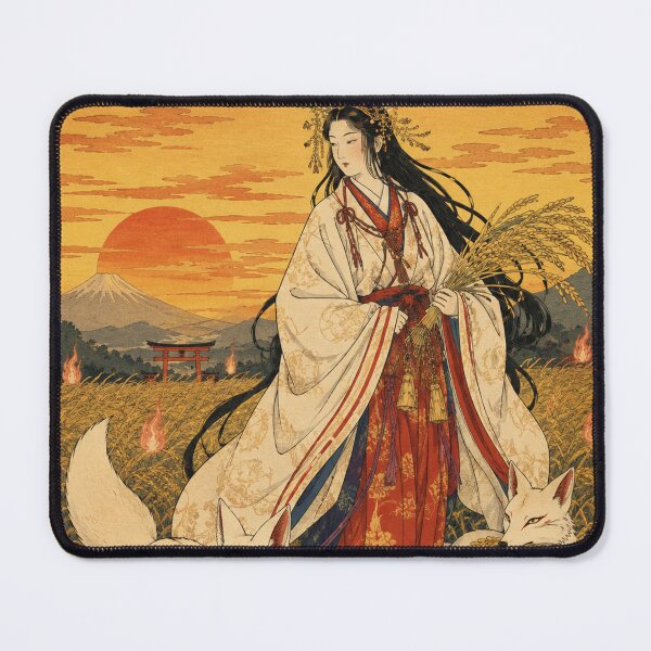 Item preview, Inari’s Harvest - Vintage Japanese Mythology Ukiyo-e Woodblock  designed and sold by bapupa.