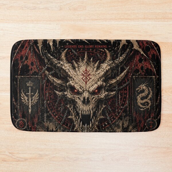 Item preview, Skull of the Fallen Dragon | Heavy Metal Fantasy Art designed and sold by Tanu Biswas.