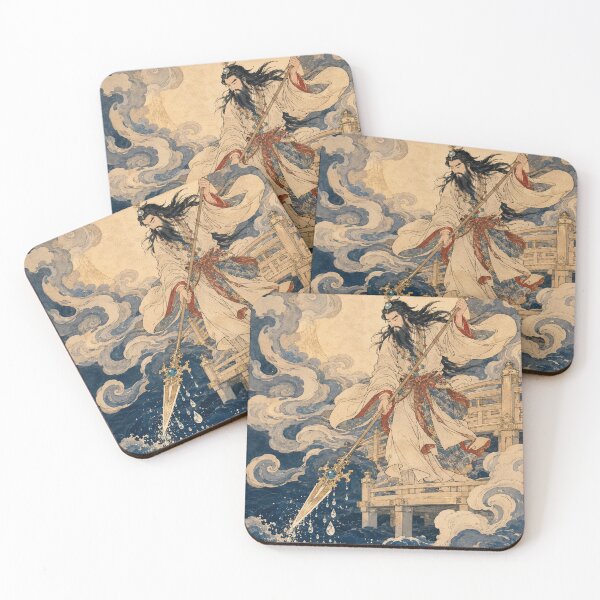 Item preview, Izanagi’s Spear - Vintage Japanese Mythology Ukiyo-e Woodblock  designed and sold by bapupa.