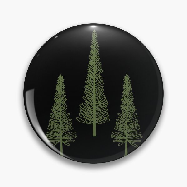 Item preview, Three Pine Trees Moss Green designed and sold by Pinkdeer Designs.