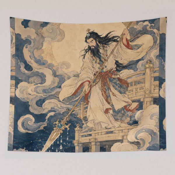 Item preview, Izanagi’s Spear - Vintage Japanese Mythology Ukiyo-e Woodblock  designed and sold by bapupa.