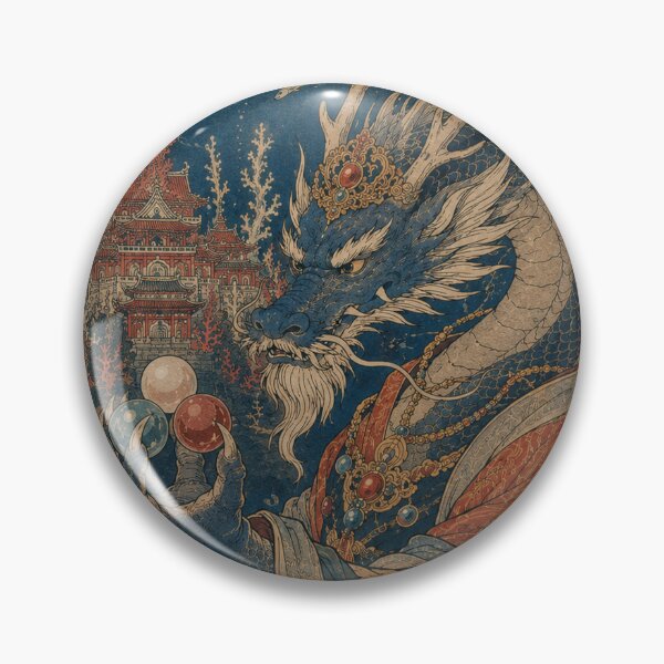 Item preview, Ryujin’s Tide - Vintage Japanese Mythology Ukiyo-e Woodblock  designed and sold by bapupa.