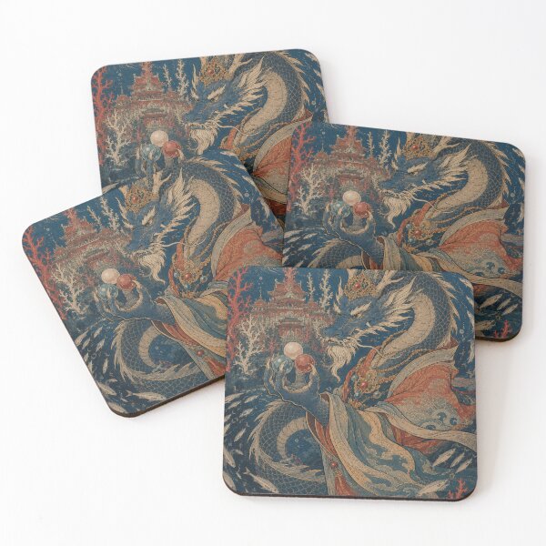 Item preview, Ryujin’s Tide - Vintage Japanese Mythology Ukiyo-e Woodblock  designed and sold by bapupa.