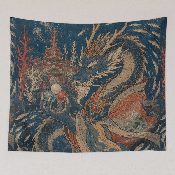 Item preview, Ryujin’s Tide - Vintage Japanese Mythology Ukiyo-e Woodblock  designed and sold by bapupa.