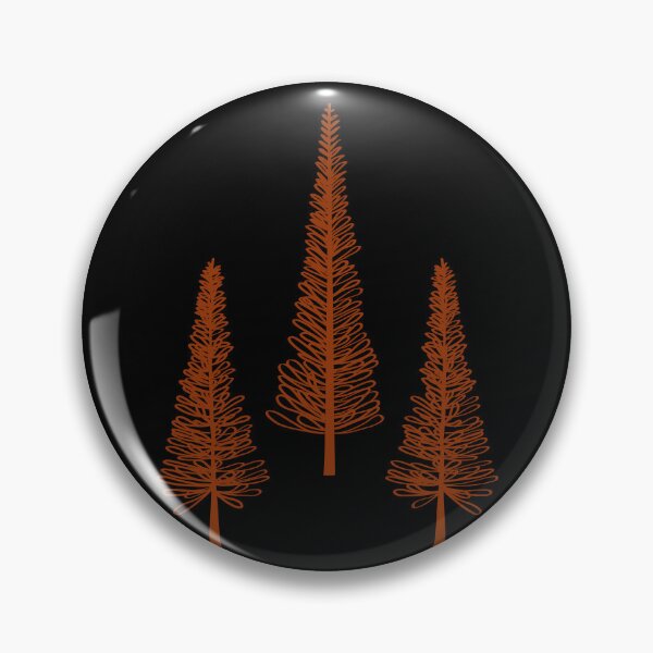 Item preview, Three Pine Trees Umber Brown designed and sold by Pinkdeer Designs.
