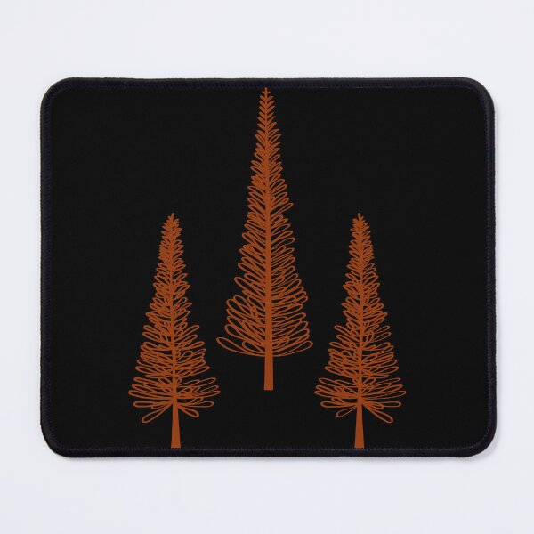 Item preview, Three Pine Trees Umber Brown designed and sold by Pinkdeer Designs.