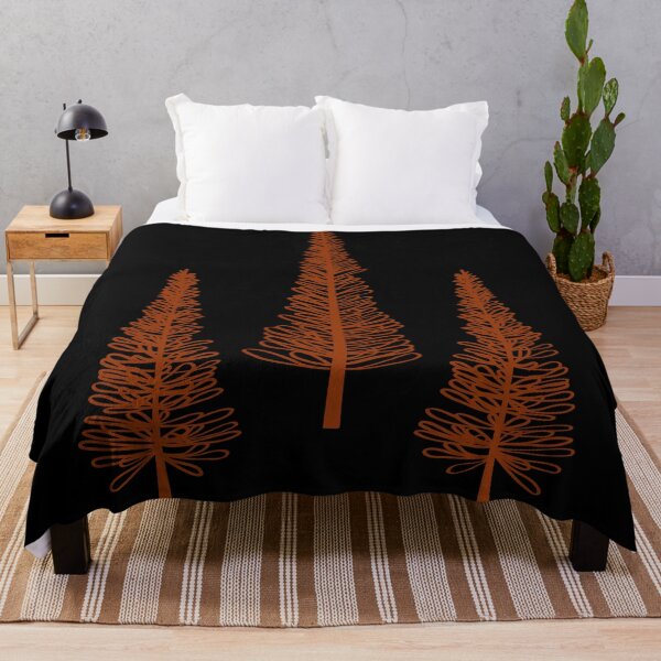 Item preview, Three Pine Trees Umber Brown designed and sold by Pinkdeer Designs.