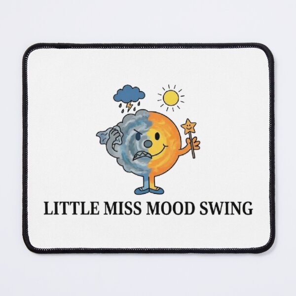 Item preview, Little Miss Mood Swing Character Funny Weather Women Girl Man Men Sun Storm Rain Meme Tiktok Instagram Happy Sad Angry designed and sold by SamiraArts.