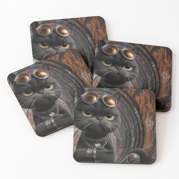 Item preview, The Don Cat | Cool Black Cat Urban Art designed and sold by ArtJI.