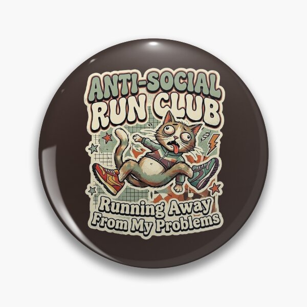 Item preview, Anti-Social Run Club Funny Exhausted Cat designed and sold by GrabaHuk.