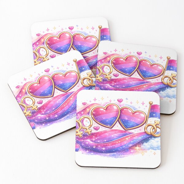 Item preview, Bisexual Pride Hearts – Shimmering Bi Visibility Aesthetic Design designed and sold by COOLJJ.