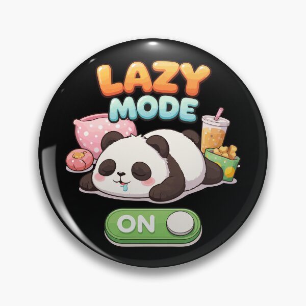 Item preview, Lazy Mode ON – Cute Sleepy Panda Kawaii Design T-Shirt designed and sold by DarojadNR.