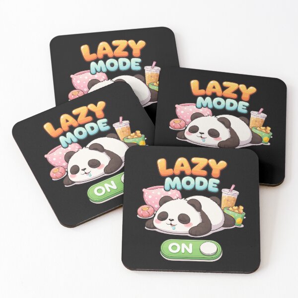 Item preview, Lazy Mode ON – Cute Sleepy Panda Kawaii Design T-Shirt designed and sold by DarojadNR.