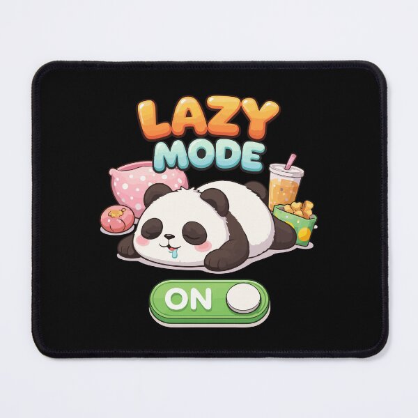 Item preview, Lazy Mode ON – Cute Sleepy Panda Kawaii Design T-Shirt designed and sold by DarojadNR.