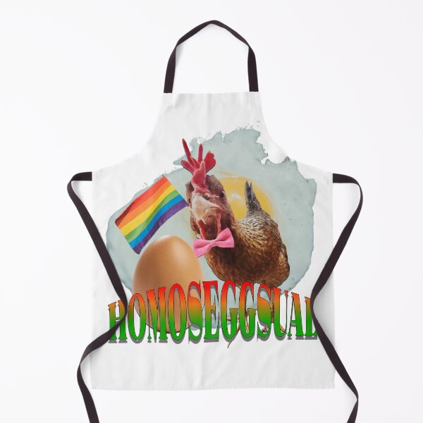 Item preview, homoseggsual homosexual pun punny egg chicken gay lgbt lesbian gay transgender design/ pride month rainbow gift designed and sold by DisgustangCO.