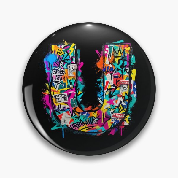 Item preview,  Urban Graffiti Letter U - Street Art Alphabet Typography - Hip Hop Culture Initial U Design designed and sold by irfanshikh.