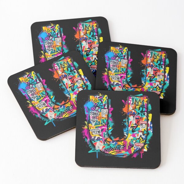 Item preview,  Urban Graffiti Letter U - Street Art Alphabet Typography - Hip Hop Culture Initial U Design designed and sold by irfanshikh.