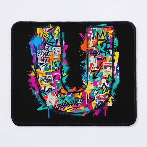 Item preview,  Urban Graffiti Letter U - Street Art Alphabet Typography - Hip Hop Culture Initial U Design designed and sold by irfanshikh.