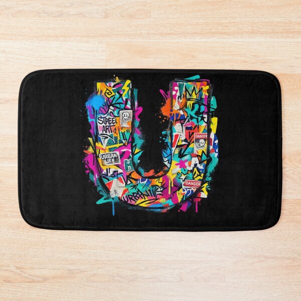 Item preview,  Urban Graffiti Letter U - Street Art Alphabet Typography - Hip Hop Culture Initial U Design designed and sold by irfanshikh.