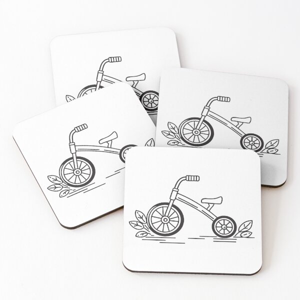 Item preview, Tricycle Parked Near Leaf Pile designed and sold by rasagamastore.