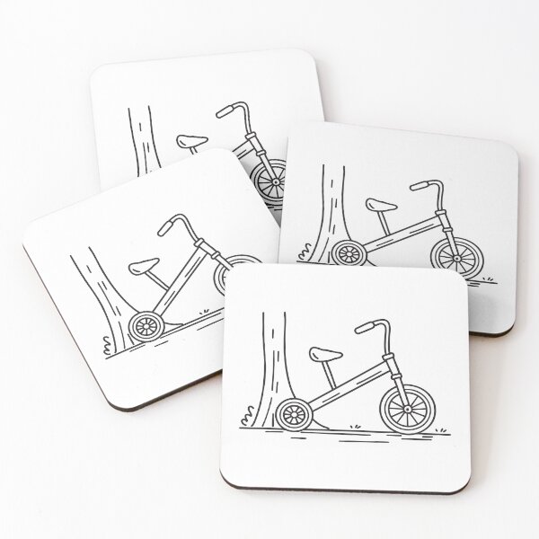 Item preview, Tricycle Leaning Against Tree Trunk designed and sold by rasagamastore.