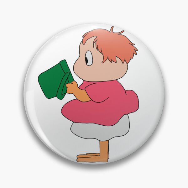 Item preview, Ponyo Fish Transform Cute Sideview Solo Illustration designed and sold by Iska-Designs.