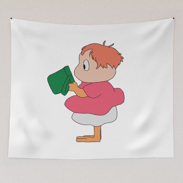 Item preview, Ponyo Fish Transform Cute Sideview Solo Illustration designed and sold by Iska-Designs.