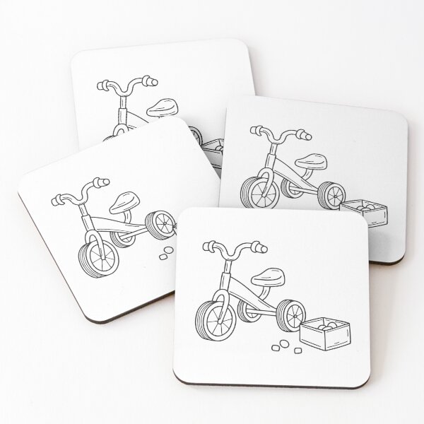 Item preview, Tricycle Near Scattered Toys and Box designed and sold by rasagamastore.