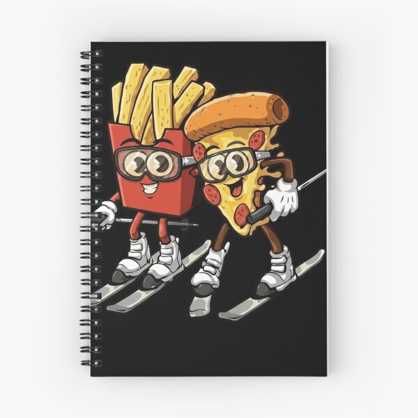 Item preview, Skiing Fast Food Friends - Cute Pizza and French Fries Cartoon designed and sold by haitrieuic96.