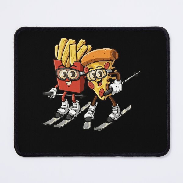 Item preview, Skiing Fast Food Friends - Cute Pizza and French Fries Cartoon designed and sold by haitrieuic96.
