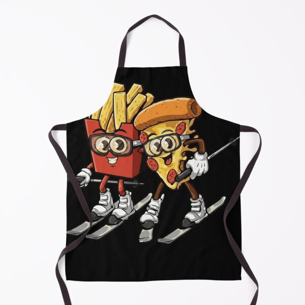 Item preview, Skiing Fast Food Friends - Cute Pizza and French Fries Cartoon designed and sold by haitrieuic96.
