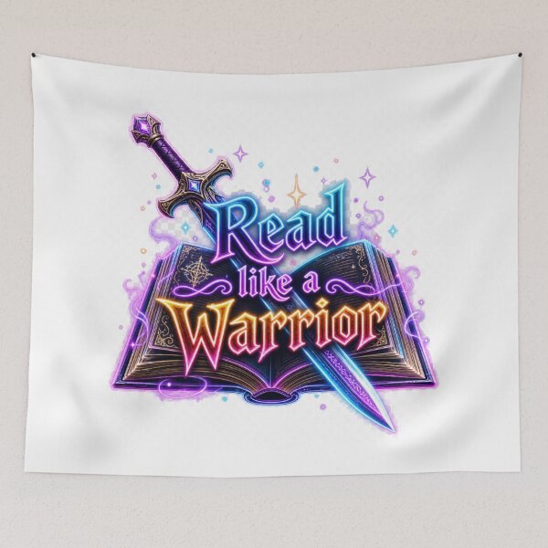 Item preview, Fantasy reading warrior design designed and sold by BookedAndDesign.