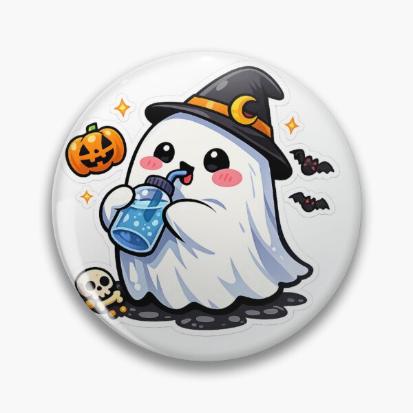 Item preview, Cute Thirsty Ghost Water Bottle Sticker | Funny Halloween Drink Meme designed and sold by Jyotisima8929.