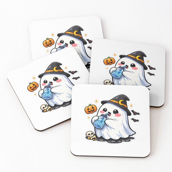 Item preview, Cute Thirsty Ghost Water Bottle Sticker | Funny Halloween Drink Meme designed and sold by Jyotisima8929.