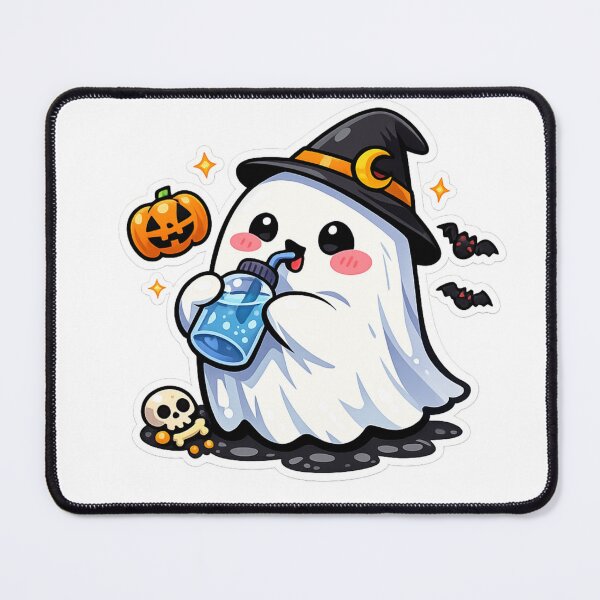 Item preview, Cute Thirsty Ghost Water Bottle Sticker | Funny Halloween Drink Meme designed and sold by Jyotisima8929.