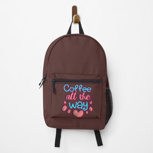 Item preview, Coffee All The Way Neon Typography Cyan Pink Coffee Beans designed and sold by AstronautMerch.