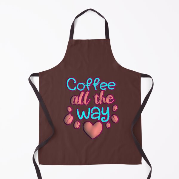 Item preview, Coffee All The Way Neon Typography Cyan Pink Coffee Beans designed and sold by AstronautMerch.