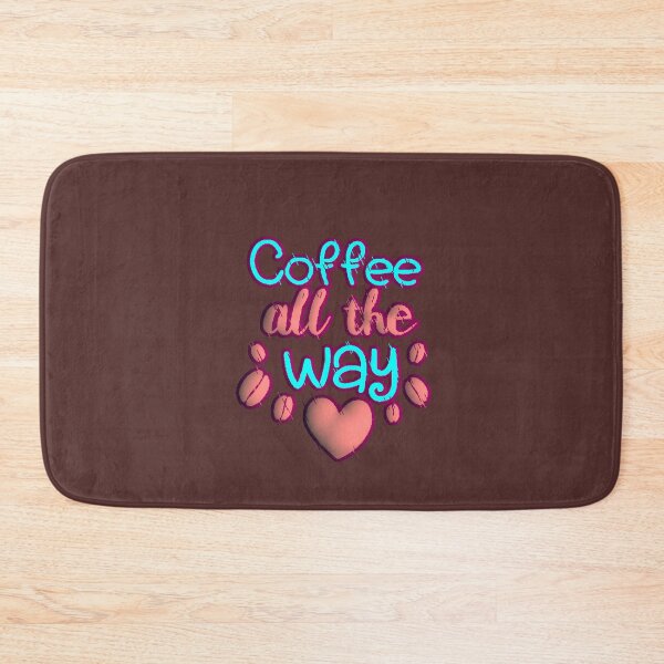 Item preview, Coffee All The Way Neon Typography Cyan Pink Coffee Beans designed and sold by AstronautMerch.